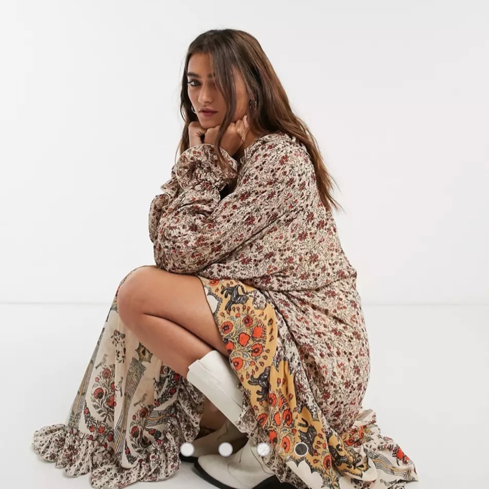 Free People feeling Groovy Border Print Maxi